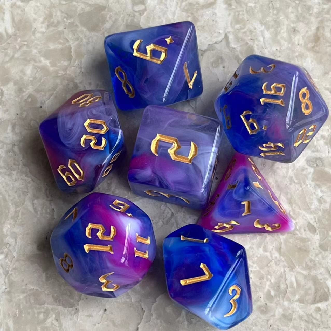 Purple Blue White