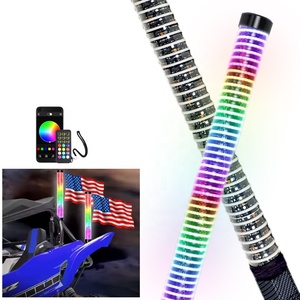 Yağ Spiral COB LED kırbaç ışıkları ile yan yana RF/APP kontrol RGB kovalayan Led anten için kırbaç UTV ATV Buggy RZR Can-Am - Product Image 1