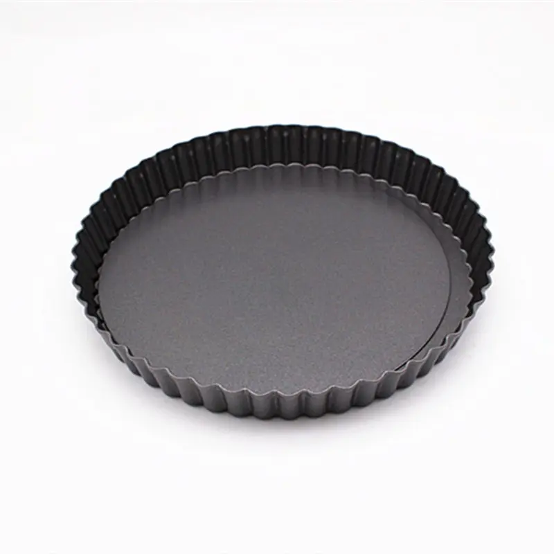 Fruit Tart Pie baking products Golden Non-Stick Egg Tart pizza plate Round carbon steel baking bread Pizza Pan cake molds