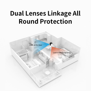 O-Kam Pro-Cámara CCTV de red 4G y WiFi para interiores, lente dual inalámbrica con PTZ y Audio bidireccional, solución de seguridad para el hogar de doble vista - Product Image 3