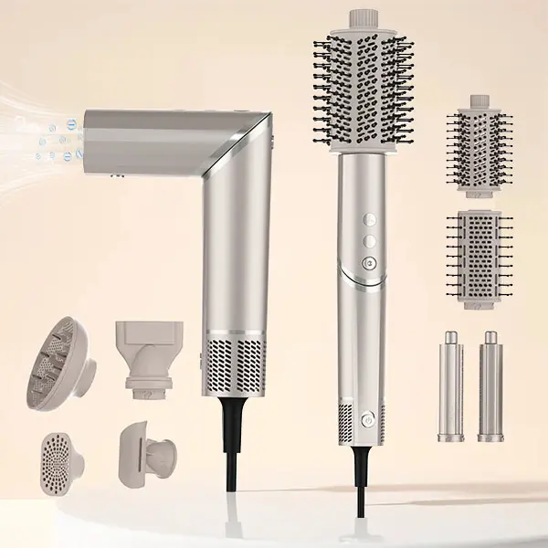 90000 rpm High Speed Bldc Brushless Ferramentas de cabelo Blow Dryer Brush Set Air Wrap Styler 8 em 1 Hot Air Brush Hair Styler