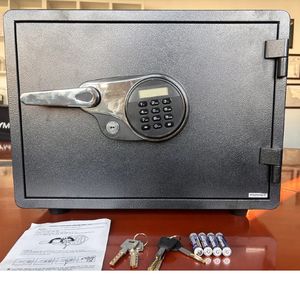 Caja DE SEGURIDAD ignífuga de doble seguridad con cerradura de llave y código eléctrico, caja de seguridad con alarma anormal para oficina, hotel o habitación de hotel - Product Image 2