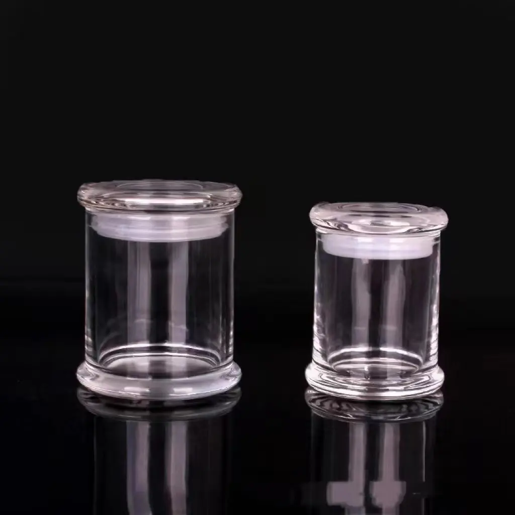 Spot all'ingrosso cristallo bianco materiale vetro candela tazza candeliere in vetro profumato 220ml bottiglia di vetro serbatoio di stoccaggio tazza a forma di I