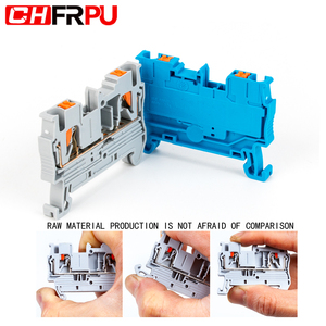 <strong>Push</strong> in <strong>Terminal</strong> <strong>Block</strong> PT2.5 Wire Connector Quick Wiring Combined <strong>Spring</strong> <strong>Terminal</strong> Din Rail <strong>Terminal</strong> <strong>Block</strong> - Product Image 3