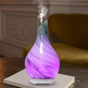 100ml 3d Vase Shape Home Deco Electric <strong>Ultrasonic</strong> <strong>Glass</strong> Aroma <strong>Diffuser</strong> Colorful Bottle for Essential Oils - Product Image 1