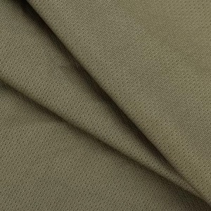 Ordu yeşil kuru Fit spor forması Polyester örgü futbol forması konfeksiyon kullanımı için geri dönüşümlü Pointelle örme kumaş bellek özelliği