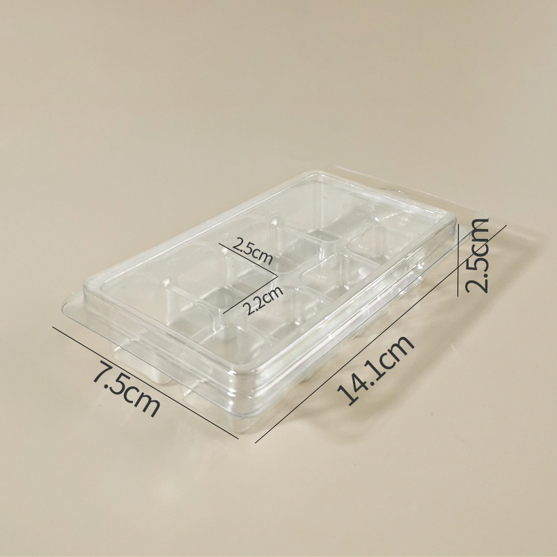 Boîte de cire rectangle 8 grilles