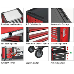 Kinbox工作台工具箱/推车/手推车车库工具柜套装工具箱带手动工具车间车库储物 - Product Image 3