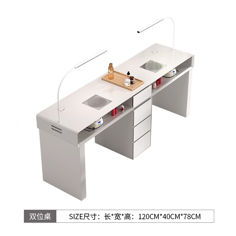 Mesa individual multifuncional con superficie de imitación madera de 1.6 metros.