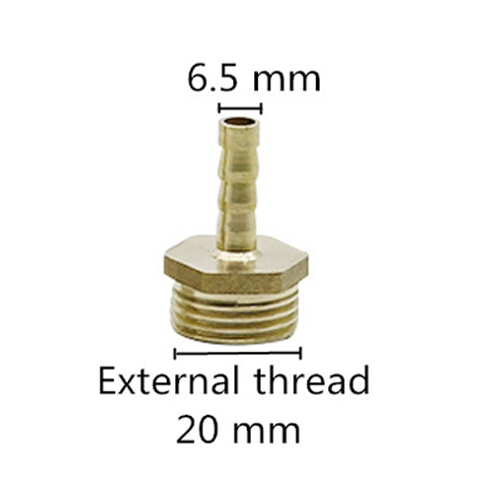 Yellow - 1/2" Male Thread to 6mm