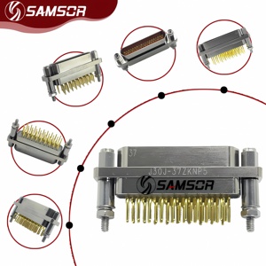 บอร์ดบอร์ดพิมพ์ลาย37พินปลั๊กอินไลน์ความหนาแน่นสูง MIL-DTL-83513เชื่อมต่อแบบสี่เหลี่ยมผืนผ้าสำหรับ J30J J30J-37ZKN การบิน - Product Image 3