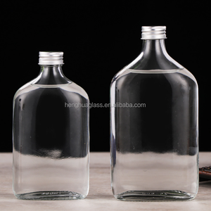 Bán Buôn Rỗng Rõ Ràng Vuông Phẳng Chai Thủy Tinh 100Ml 200Ml 350Ml 500Ml Với Nhôm Cap Cho Lạnh <span class=keywords><strong>Brew</strong></span> Cà Phê Rượu Vang Nước Trái Cây - Product Image 5