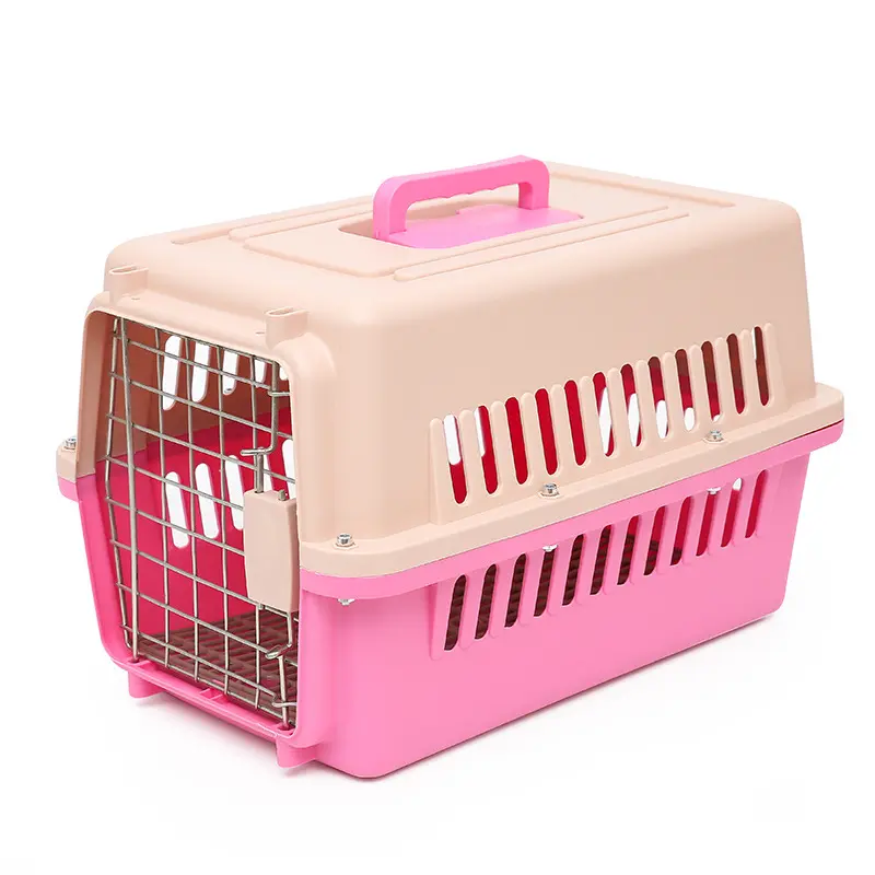 Venta al por mayor jaulas para mascotas portátil gato perro caja de transporte de viaje aerolínea aprobada jaulas para mascotas