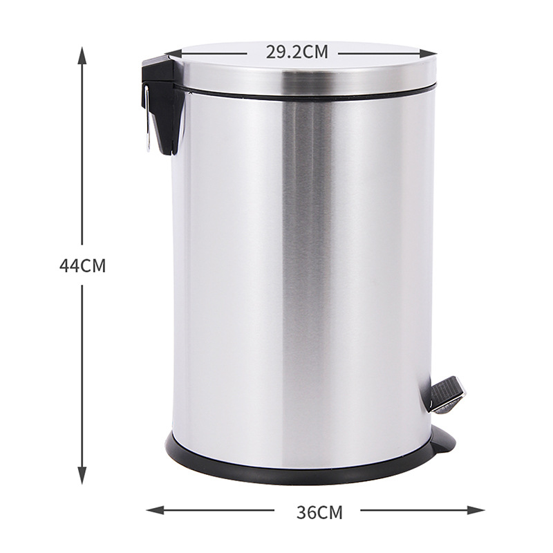 20L couvercle rond en acier inoxydable
