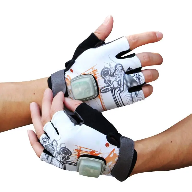 Hannuo Guantes Deportivos Desmontables 3V LED Sensor de Gravedad Tecnología de Emisión de Luz Cinta de Rayón Kinesiología Óxido de Zinc