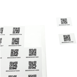 Etiqueta personalizada de código de barras para número de serie, etiqueta autoadhesiva de papel de vinilo de PVC, anticopia, código QR - Product Image 2