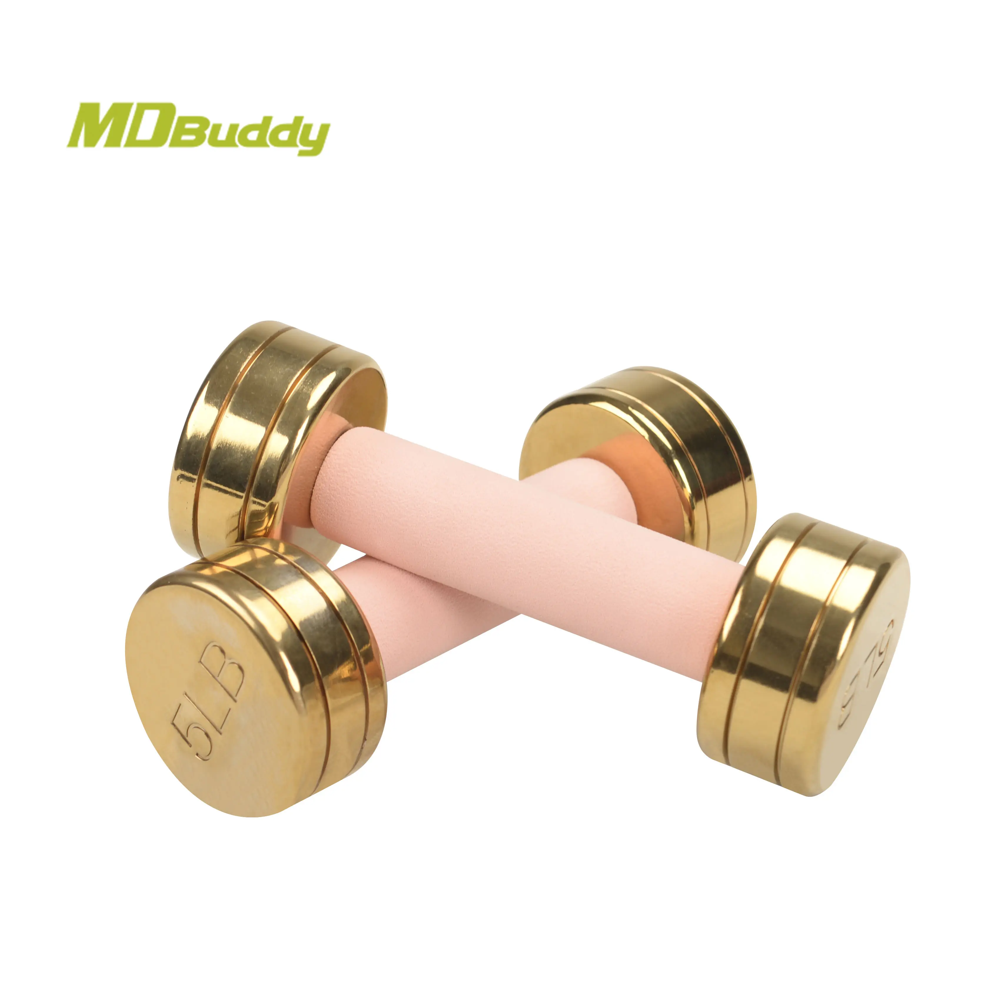 MDBuddy manubri in titanio manubri in acciaio pesi in acciaio con manico in schiuma morbida per donna uomo o bambino Home Gym Fitness Studio