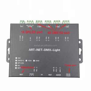 Преобразователь протокола ModbusTCP в DMX512 PLC управляет системой освещения сцены с контроллером освещения ламп WS2812 - Product Image 3