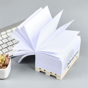 Bloc de notas personalizado Cubos cuadrados con palé Paleta de madera Notas adhesivas Almohadillas de cubo Bloques Notas adhesivas de papel personalizadas - Product Image 3