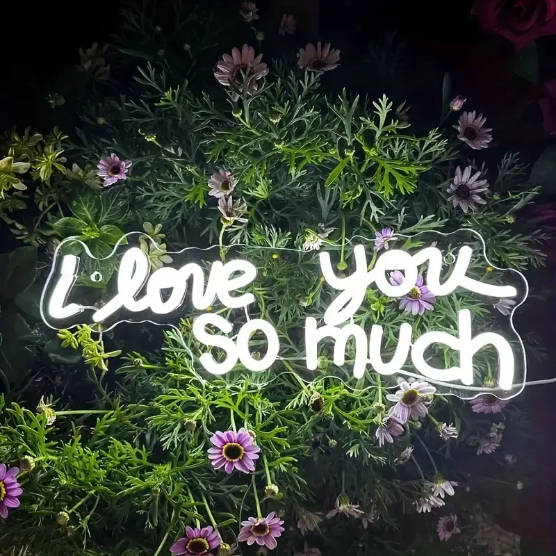 Fast delivery Dropshipping Decoracion Lettering Light Logo I Love You So Mush Neon Sign Neon Lights Drop Shipping For Party