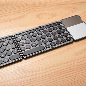 Teclado plegable universal Tablero de escritura a mano de llave redonda Teclado de computadora táctil triple - Product Image 3