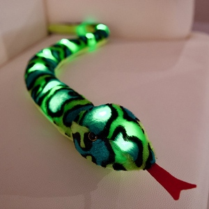 Eco friendly personalizzato simulazione luminosa pitone giallo serpente animali imbalsamati - Product Image 4