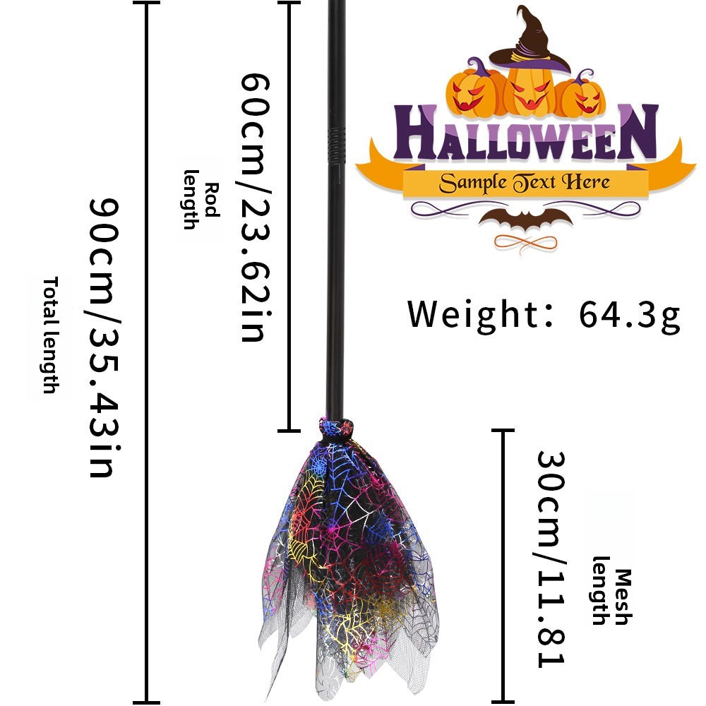 Color printing spider web broom