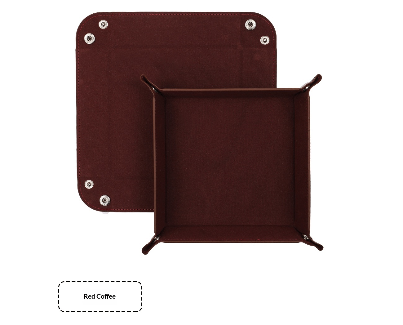 Cuadrado grande de terciopelo rojo para café - 2222 cm