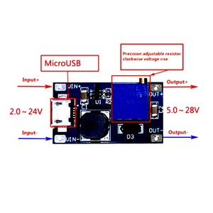 2A Booster Board DC-DC módulo voltaje de entrada Amplio 2/24 V impulso a 5/9 /12/28 V, Ajustable 2577 - Product Image 6