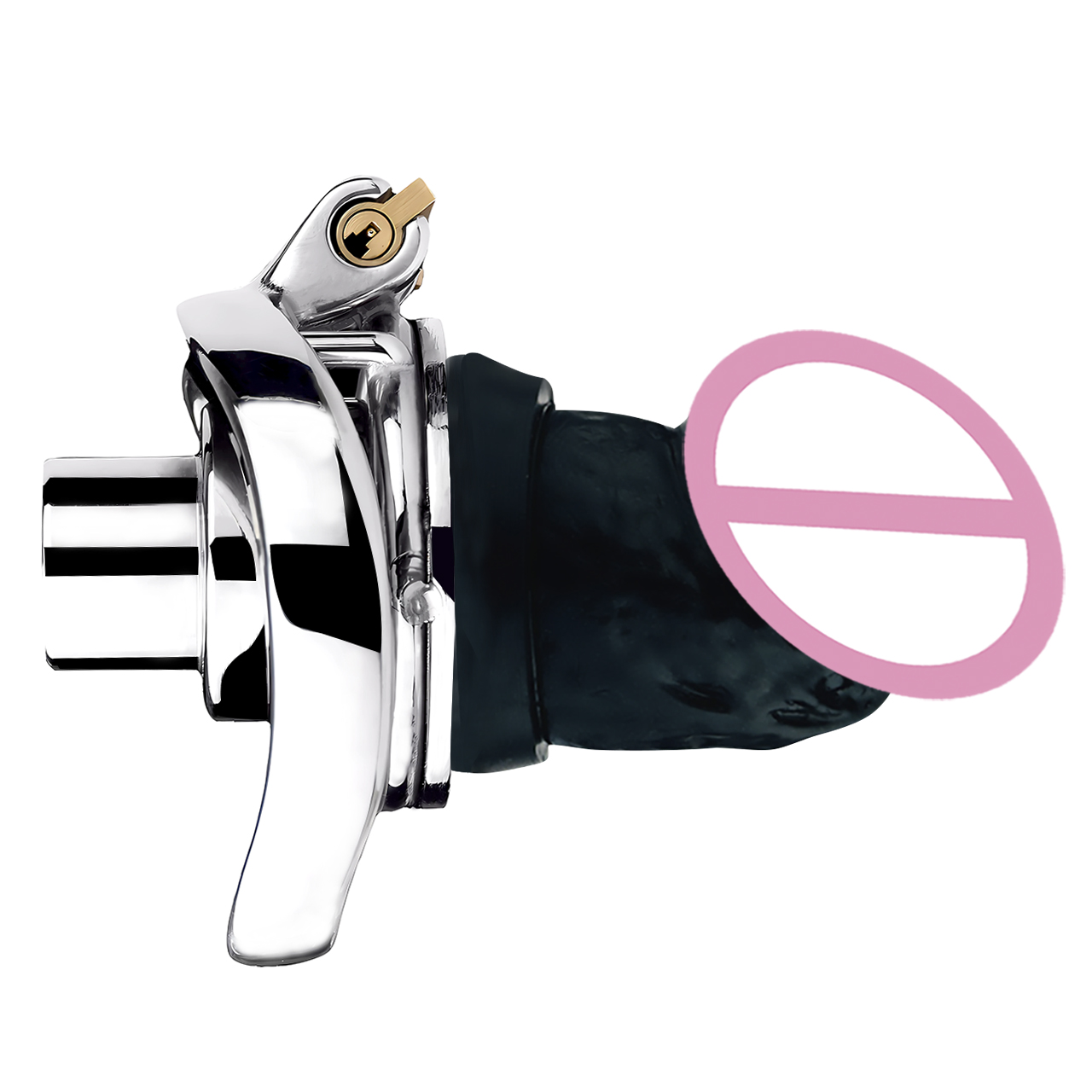 curved ring cage+M dildo