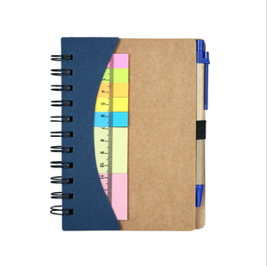 Werbeartikel personalisiertes individuelles Logo Kraftpapier-Abdeckung tägliche Aufgabe Spiral-Notizbuch Memo klebe-Notizblock mit Stift - Product Image 1
