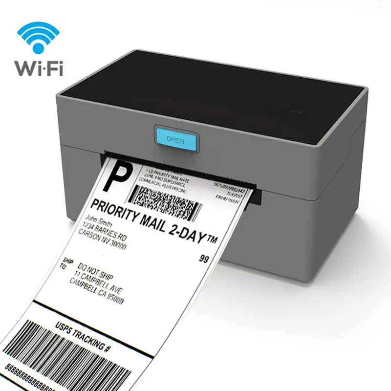 4 X6 weiße Farbe BlueT Wifi Rolle zu Rolle Versand etikett Aufkleber Barcode Maker Thermo drucker Maschine für Supermarkt