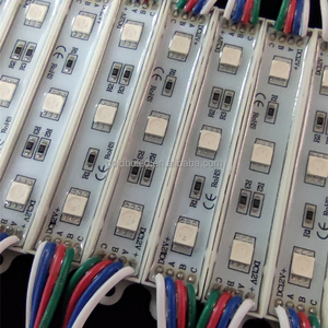 Адресные умные цифровые пиксельные светодиодные модули SMD5050 7515 мм 3Led/шт. DC12V Клей заполняющий водонепроницаемый полноцветный RGB светодиодный модуль