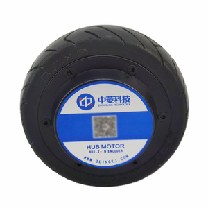 Tekerlekli Robot 5.5 inç elektrik tekerlekli 150W 60kg yük 24V 2N.m 270RPM kodlayıcı DC dişlisiz fırçasız Hub Servo Motor - Product Image 1