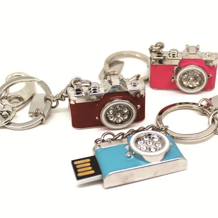 Nouveau design de bijoux Clé USB Mini modèle de caméra de dessin animé 8 Go 16 Go Clé USB