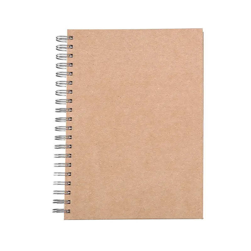 Bloc de bocetos en espiral de tapa dura, Papel Kraft de acuarela, libro de bocetos en blanco, cuadernos de bocetos con cubierta de papel marrón