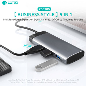 COTECi USBC PD 100w USB3.0 อะแดปเตอร์แปลงพอร์ต 4K มัลติฟังก์ชั่น USB HUB ประเภท C ถึง HDMI USB 3.0 อะแดปเตอร์ USB-C สาย 5 ใน 1 - Product Image 2
