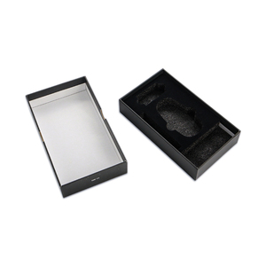Deluxe High Quality LIDS and Base Gift Boxes Black Phone Wrap Gift <strong>Box</strong> Paper Top and Bottom Cardboard <strong>Box</strong> with Custom logo - Product Image 3