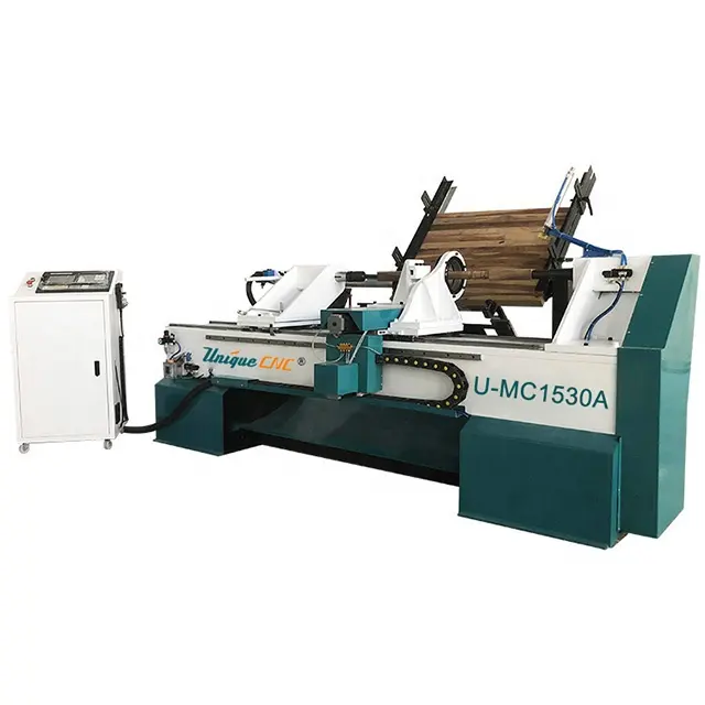 Color personalizado 220V/380V 2000 mm/min mango de empuje torno de madera CNC con alimentador automático para trabajos de construcción