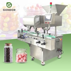 Llenado de chocolate embotellado conteo 8 canales tableta electrónica pectina engrasada gomoso contador máquina vibración - Product Image 1