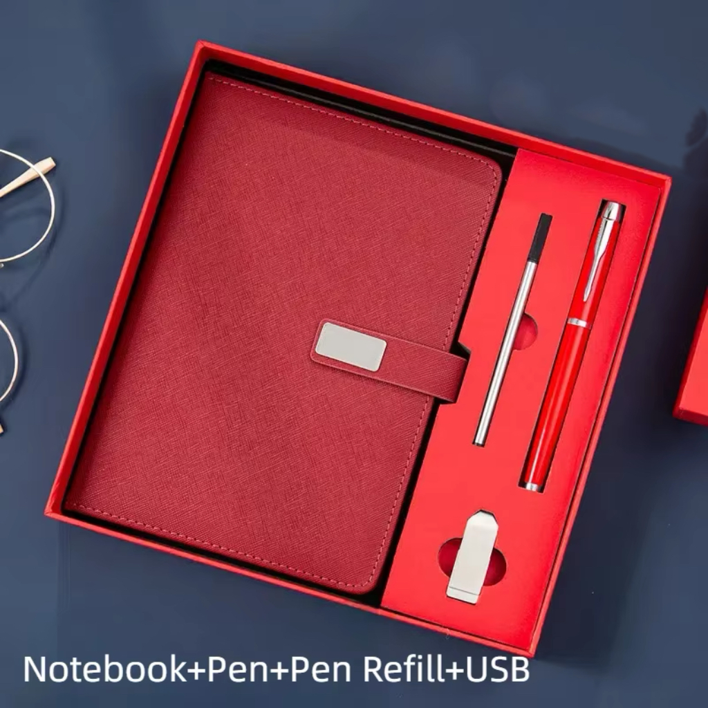 Red Notebook+Pen+USB