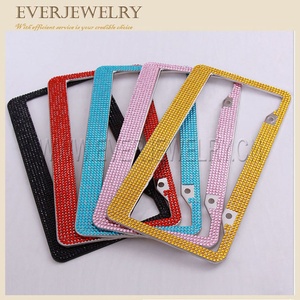 Tinh thể Rhinestone sử dụng cho USA Kích thước giấy phép tấm khung với đá quý ưa thích Bling xe llicense tấm khung - Product Image 4