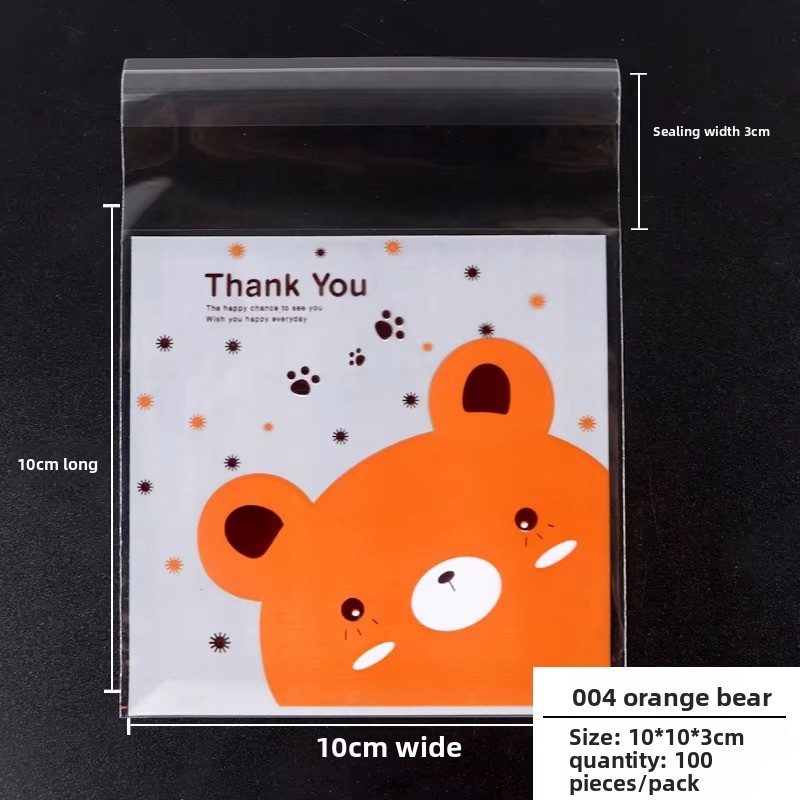 004 Ours Orange 10*10cm