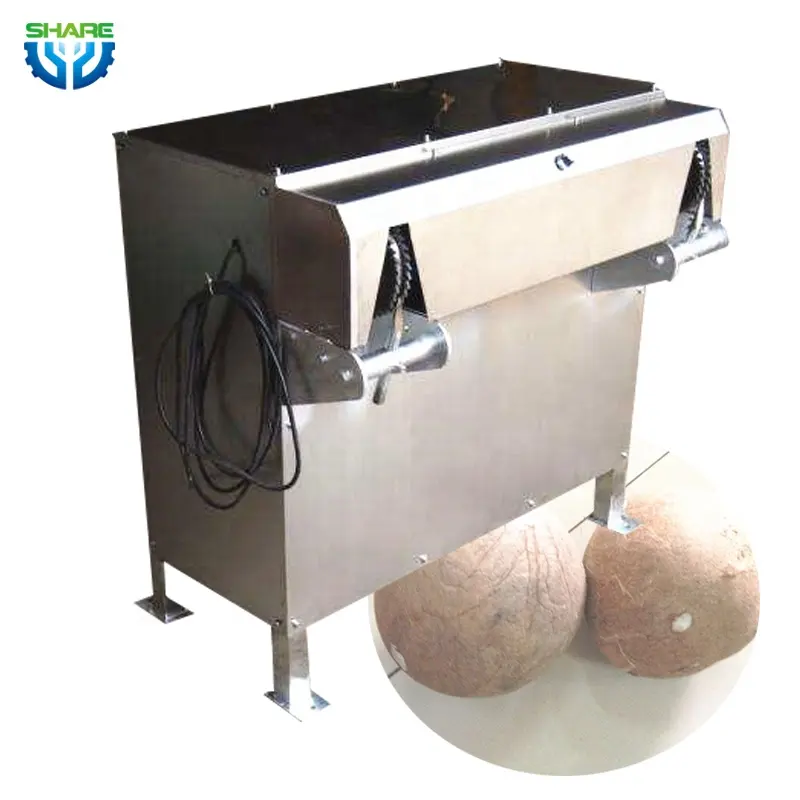 Semi-Automatización China Maquinaria Verde Piel de coco Peeling Máquina de corte Manual Pelador de coco