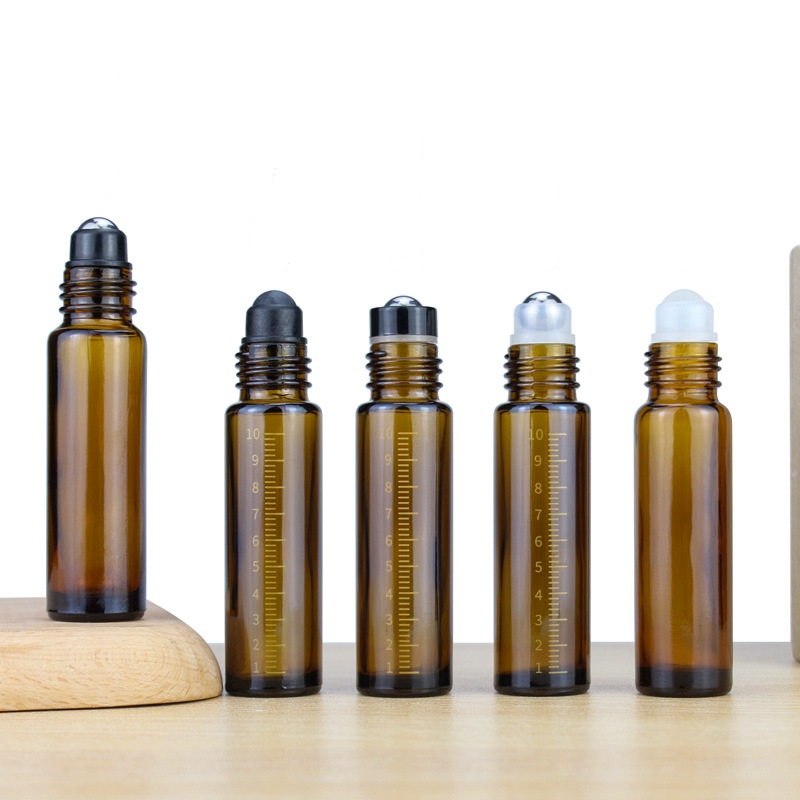 Amber glass bottle +black plastic cap