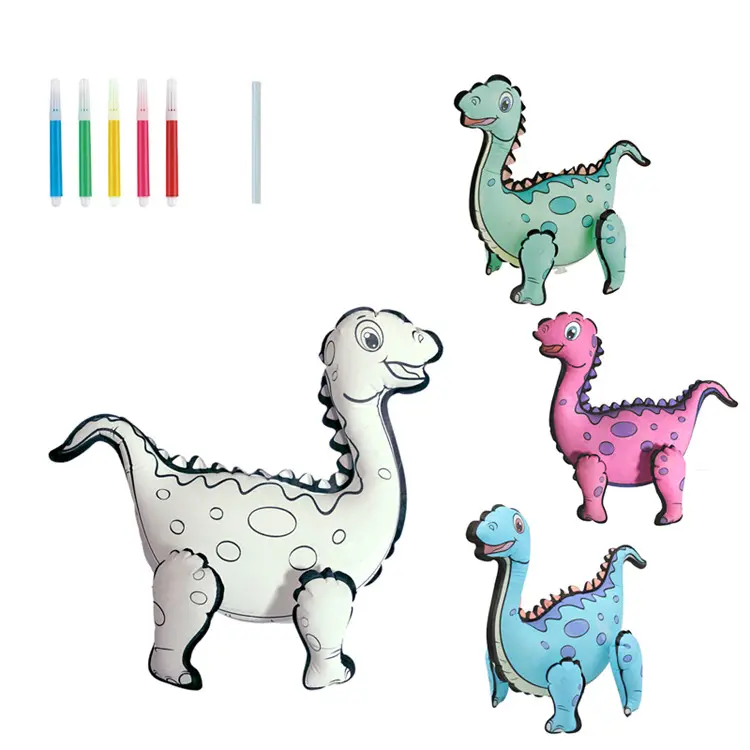 El último diseño de dibujo diy dinosaurio personalizado impreso globo de helio para los niños