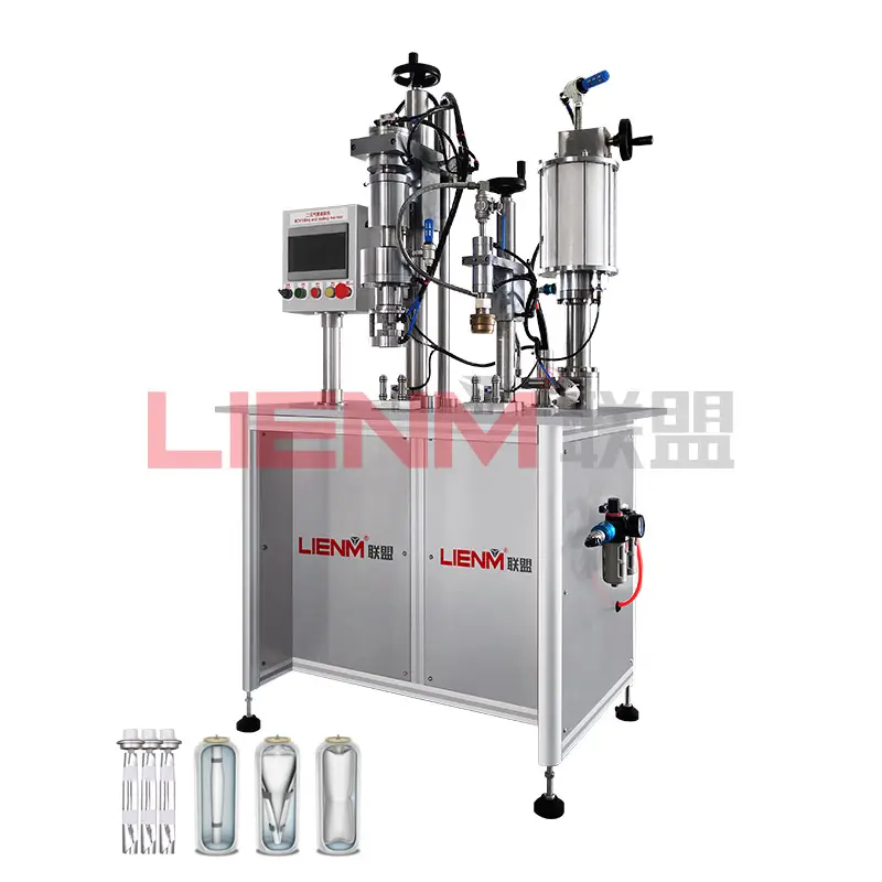 LIENM BOV Aerosol Can Filling Machine Spray Paint Air Freshener Filling Machine Aerosol