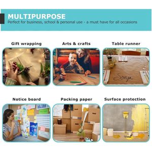 Sky-Touch 80gsm giấy kraft CuộN 44cm x 30m <span class=keywords><strong>A4</strong></span> Kích thước PE bọc giấy gói cho thủ công bảng thông báo nghệ thuật thủ công mỹ nghệ gói quà - Product Image 4