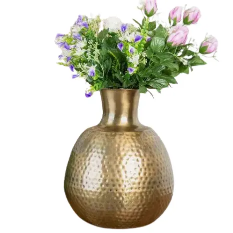 Matka dövülmüş tasarım saksı düğün dekorasyon en iyi fiyat ile Vintage saksı Metal çiçek vazo