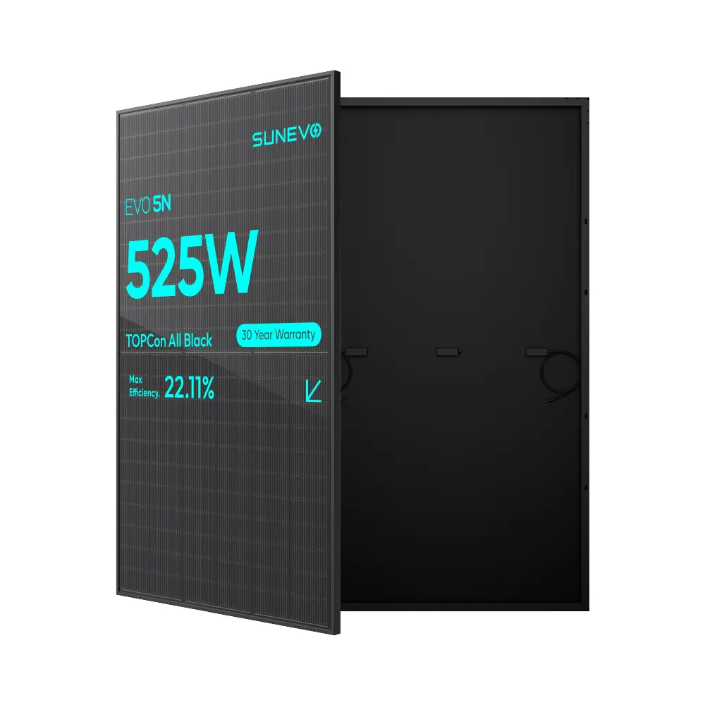 Evo5 लोकप्रिय Topcon Tecinal 510W-530W 540W के लिए आधा काट मोनो पूर्ण काले फोटोवोल्टिक सौर पैनलों सबसे अच्छे दामों